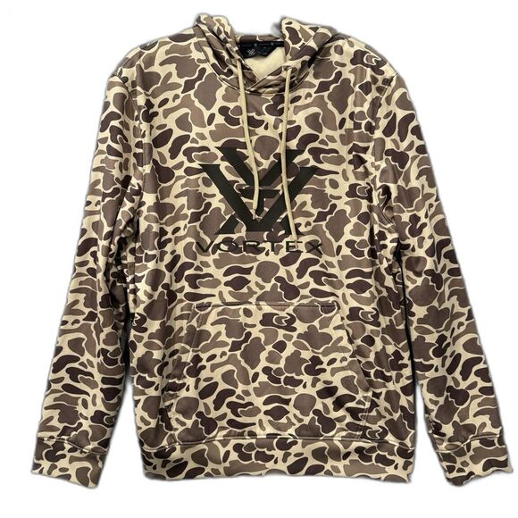 VORTEX Mens Core Logo Performance Waterfowl Camo Hoodie Pullover Large Hunting - Picture 2 of 6